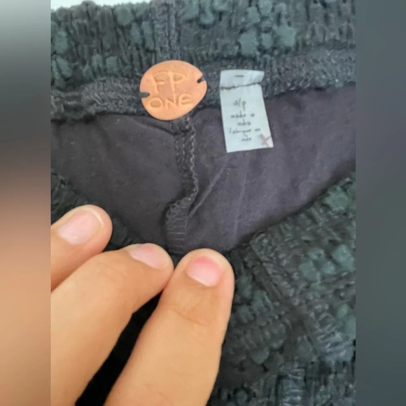 NWOT Free People FP One Ona Floral Lace Flare Black Pant Size Small - Picture 7 of 8